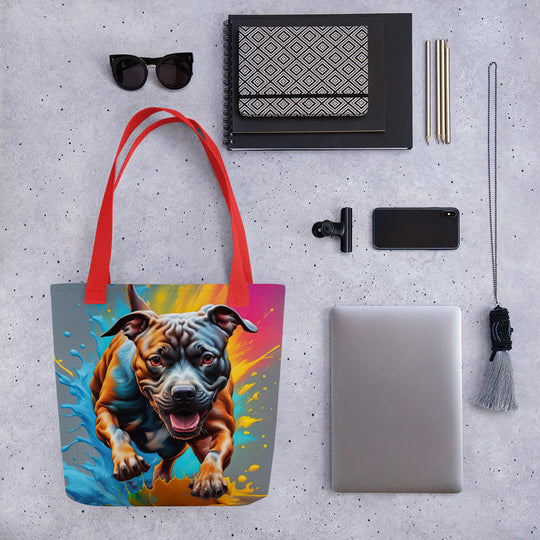 Tote bag-Staffordshire Bull Terrier