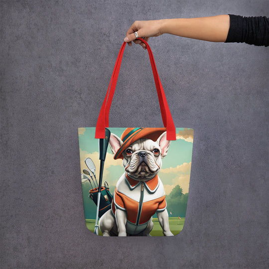 Tote bag- French Bulldog Golfer