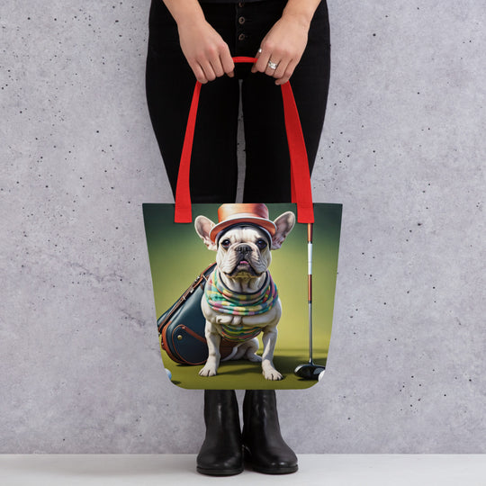 Tote bag-French Bulldog Golfer V5