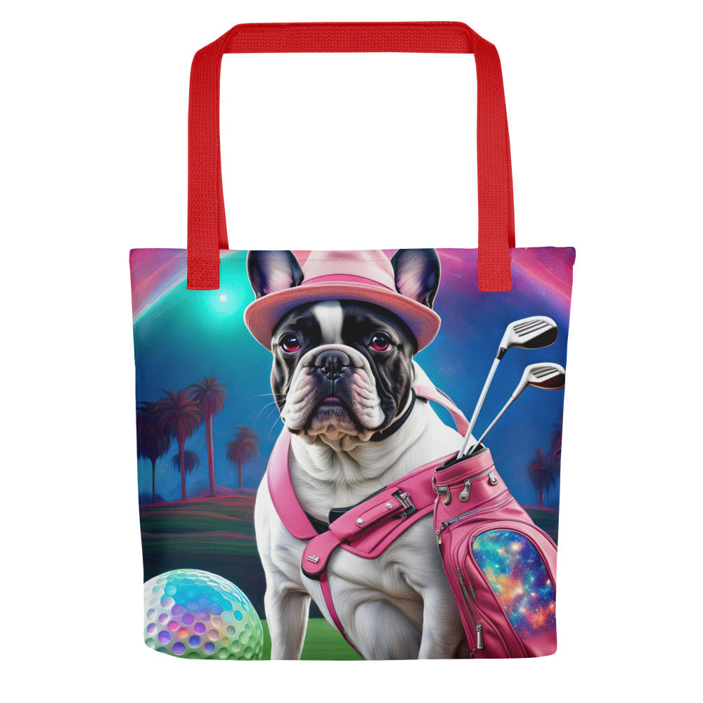 Tote bag-French Bulldog Golfer V7