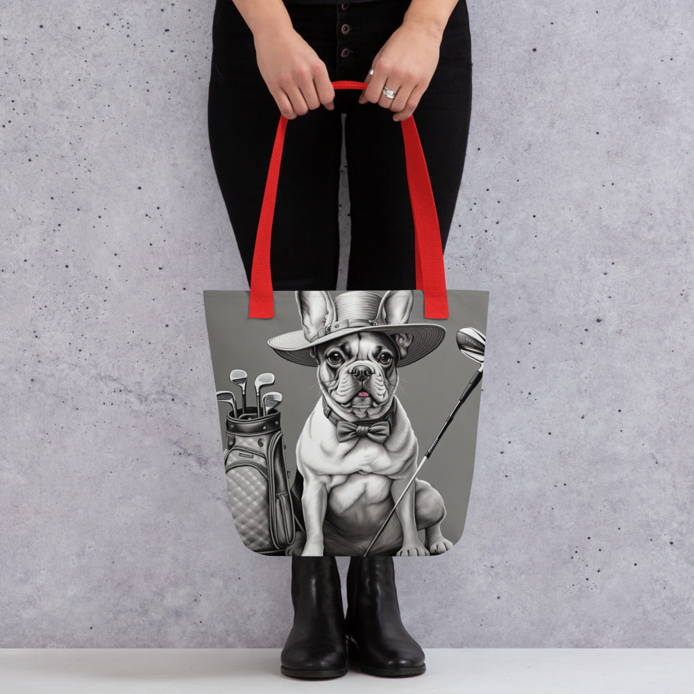 Tote bag-French Bulldog Golfer  V11