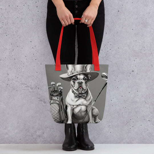 Tote bag-French Bulldog Golfer  V11