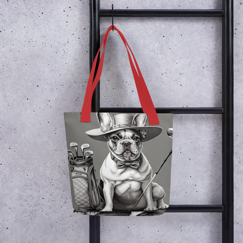 Tote bag-French Bulldog Golfer  V11