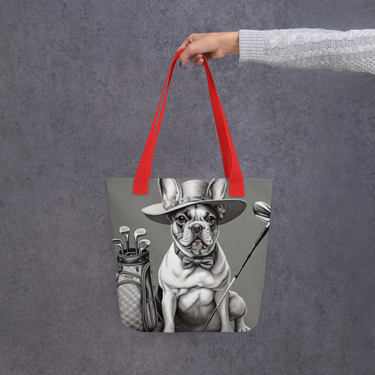 Tote bag-French Bulldog Golfer  V11