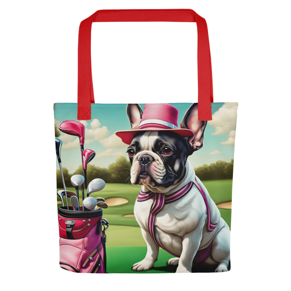 Tote bag-French Bulldog Golfer V13