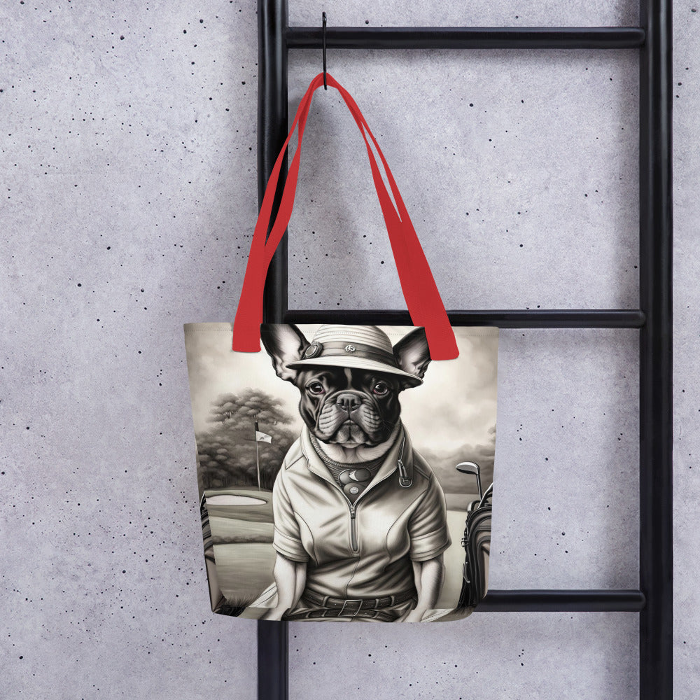 Tote bag-French Bulldog Golfer V16