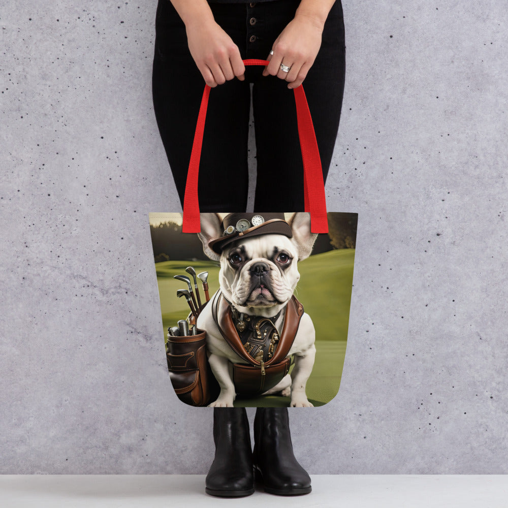 Tote bag-French Bulldog Golfer V17