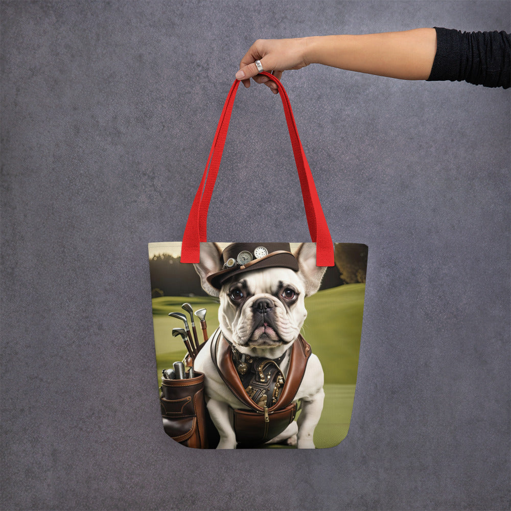 Tote bag-French Bulldog Golfer V17