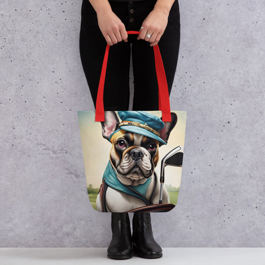 Tote bag-French Bulldog Golfer V18