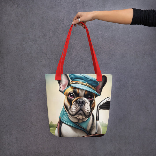 Tote bag-French Bulldog Golfer V18