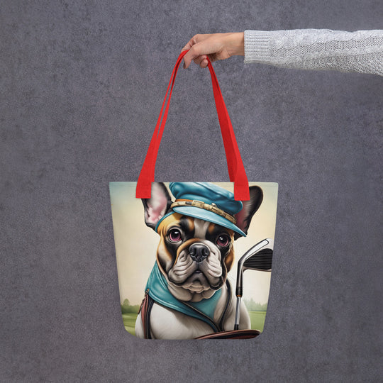 Tote bag-French Bulldog Golfer V18