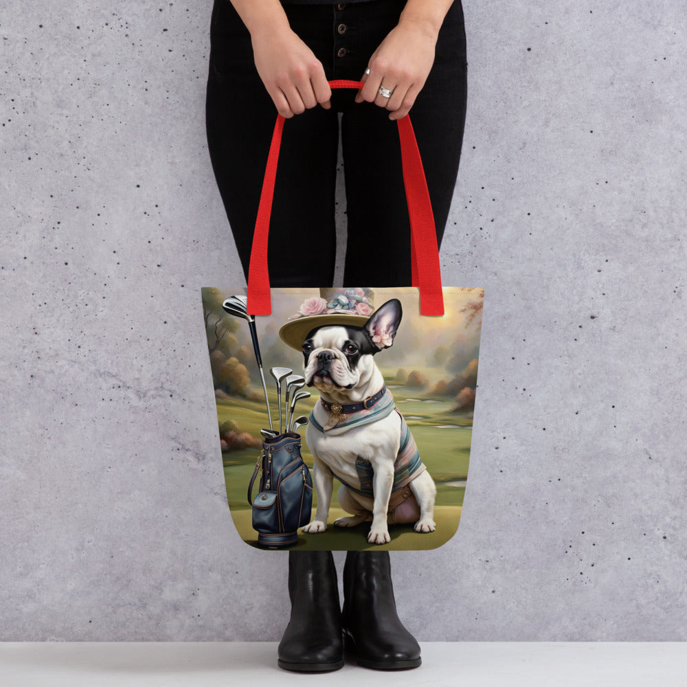 Tote bag-French Bulldog Golfer V20