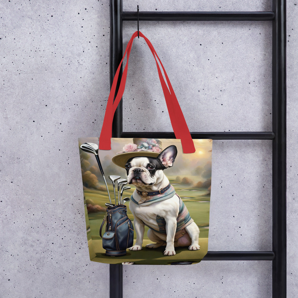 Tote bag-French Bulldog Golfer V20