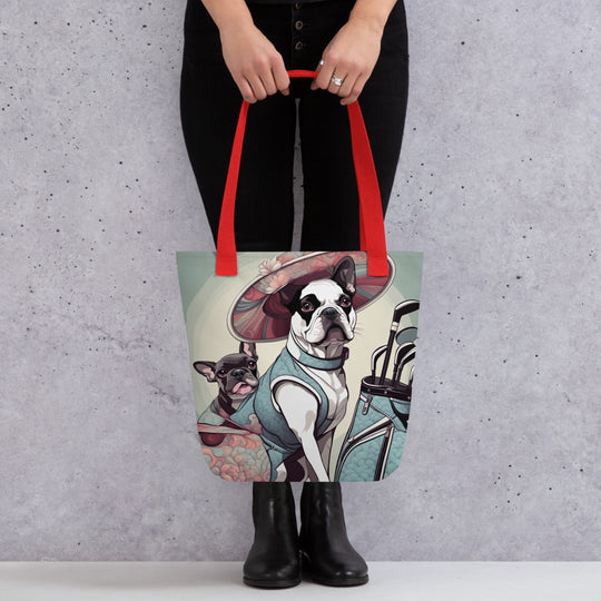 Tote bag-French Bulldog Golfer V21