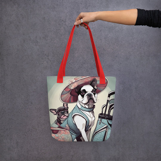 Tote bag-French Bulldog Golfer V21