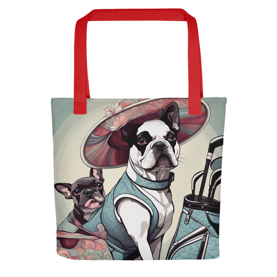 Tote bag-French Bulldog Golfer V21