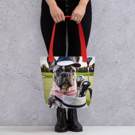 Tote bag-French Bulldog Golfer V22