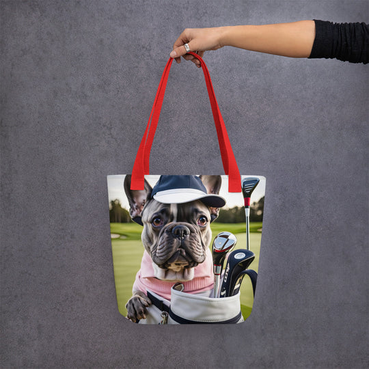 Tote bag-French Bulldog Golfer V22