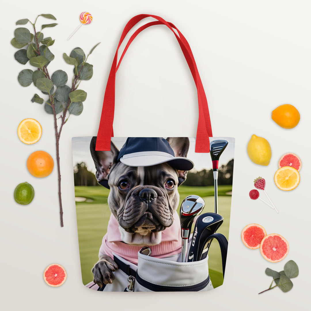 Tote bag-French Bulldog Golfer V22