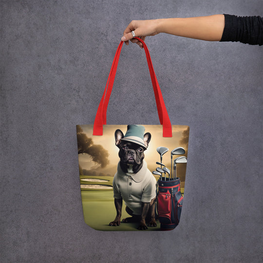 Tote bag-French Bulldog Golfer V28