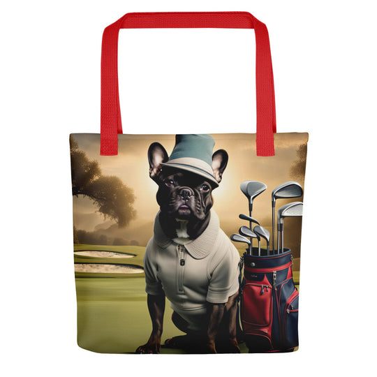 Tote bag-French Bulldog Golfer V28