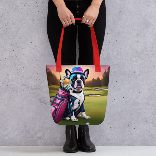 Tote bag-French Bulldog Golfer V29