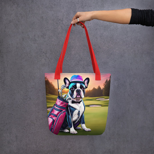 Tote bag-French Bulldog Golfer V29