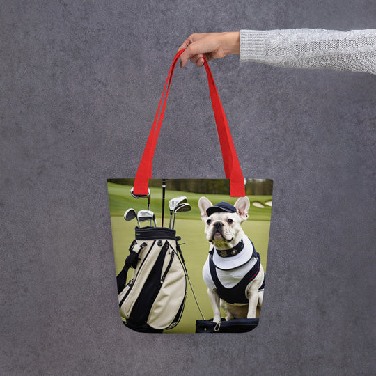 Tote bag-French Bulldog Golfer V30