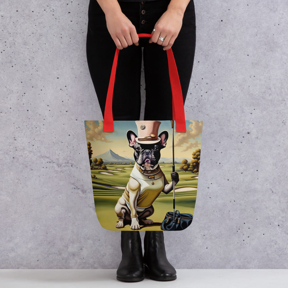 Tote bag-French Bulldog Golfer V31