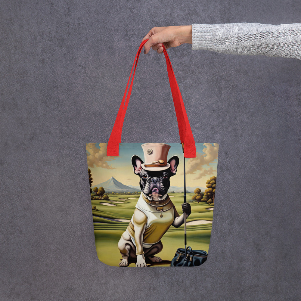 Tote bag-French Bulldog Golfer V31