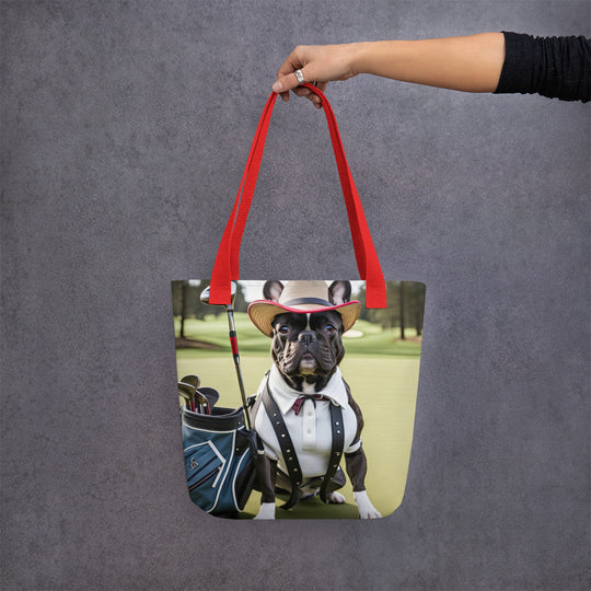 Tote bag-French Bulldog Golfer V34