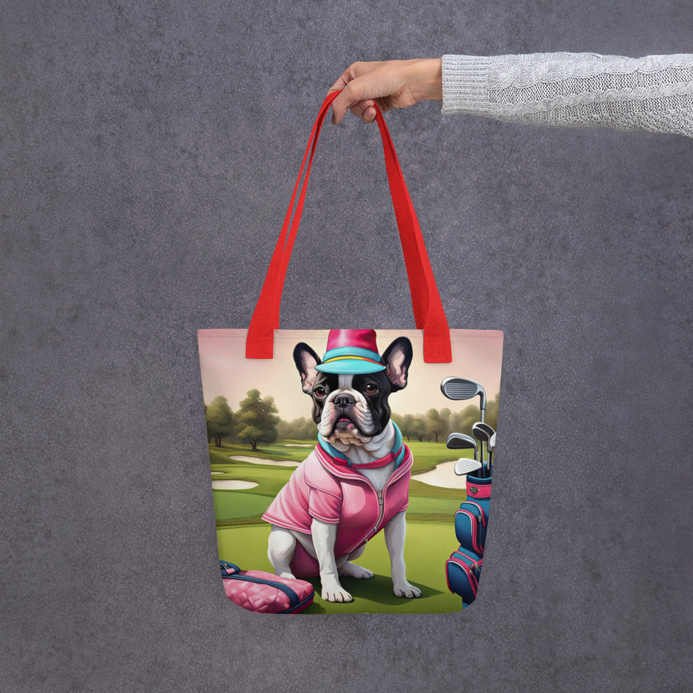 Tote bag-French Bulldog Golfer V35