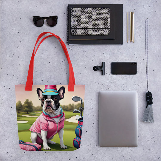 Tote bag-French Bulldog Golfer V35