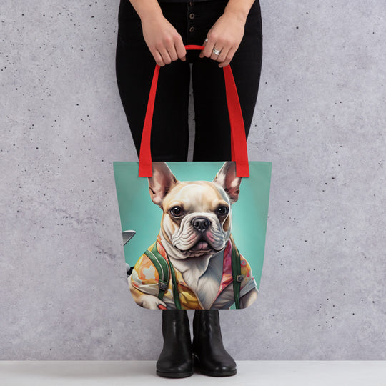 Tote bag-French Bulldog Golfer V37