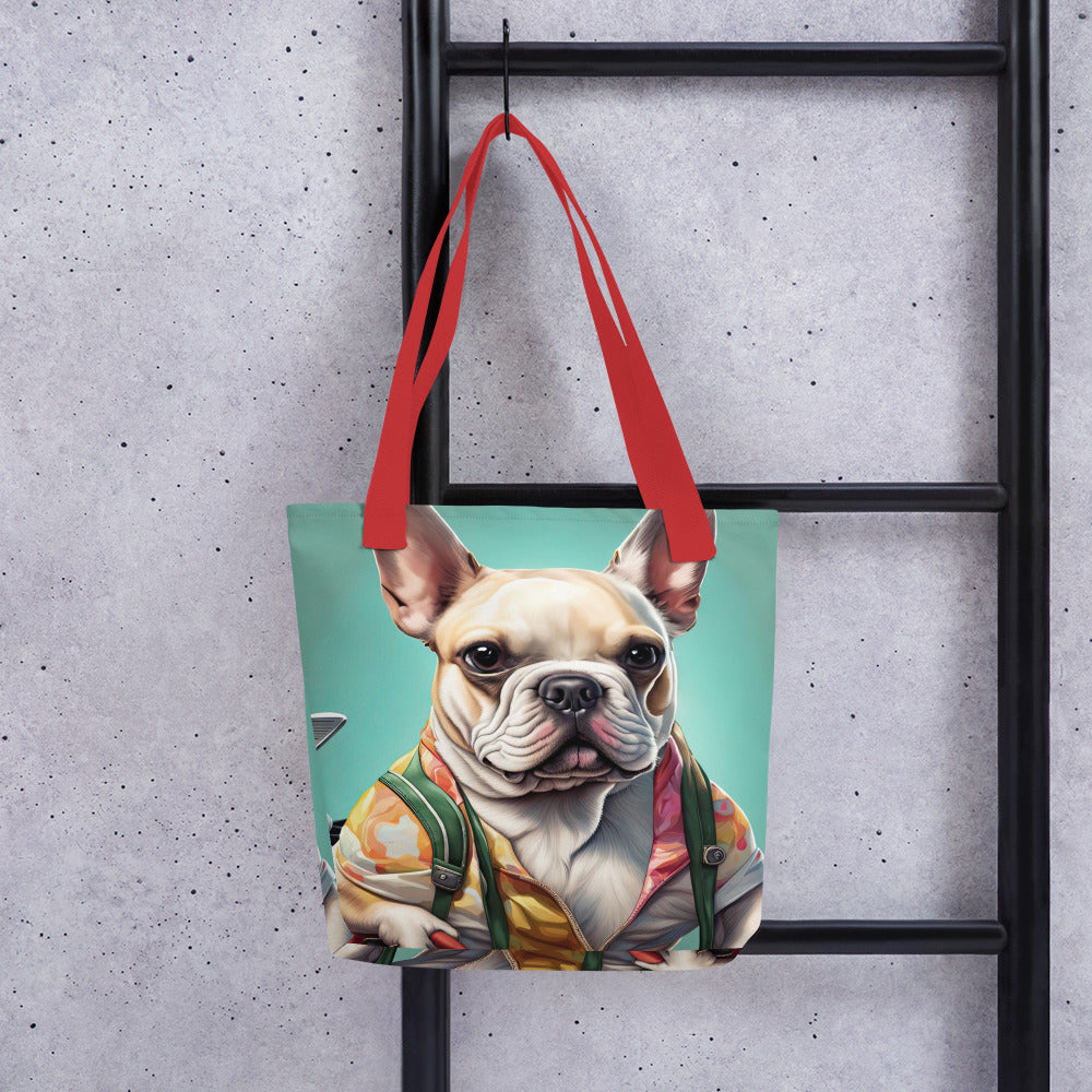 Tote bag-French Bulldog Golfer V37