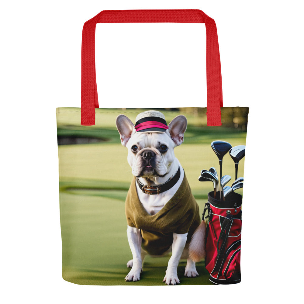 Tote bag-French Bulldog Golfer V39