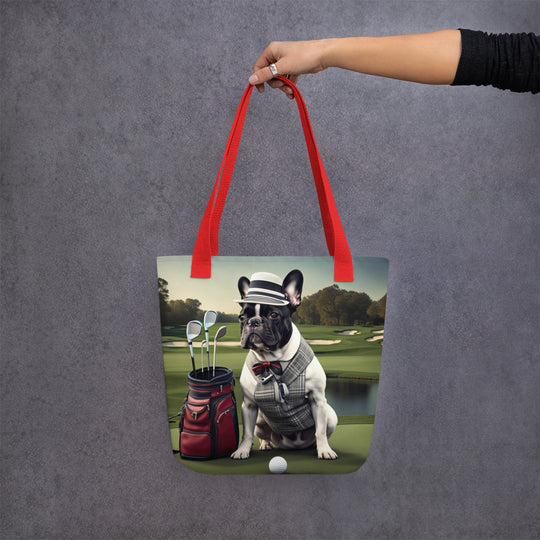 Tote bag-French Bulldog Golfer V45