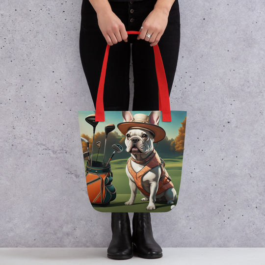 Tote bag-French Bulldog Golfer V47