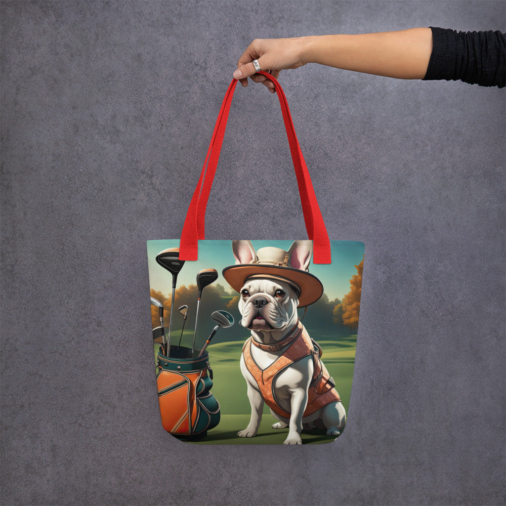 Tote bag-French Bulldog Golfer V47