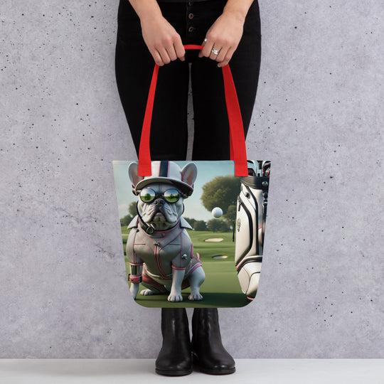 Tote bag-French Bulldog Golfer V48