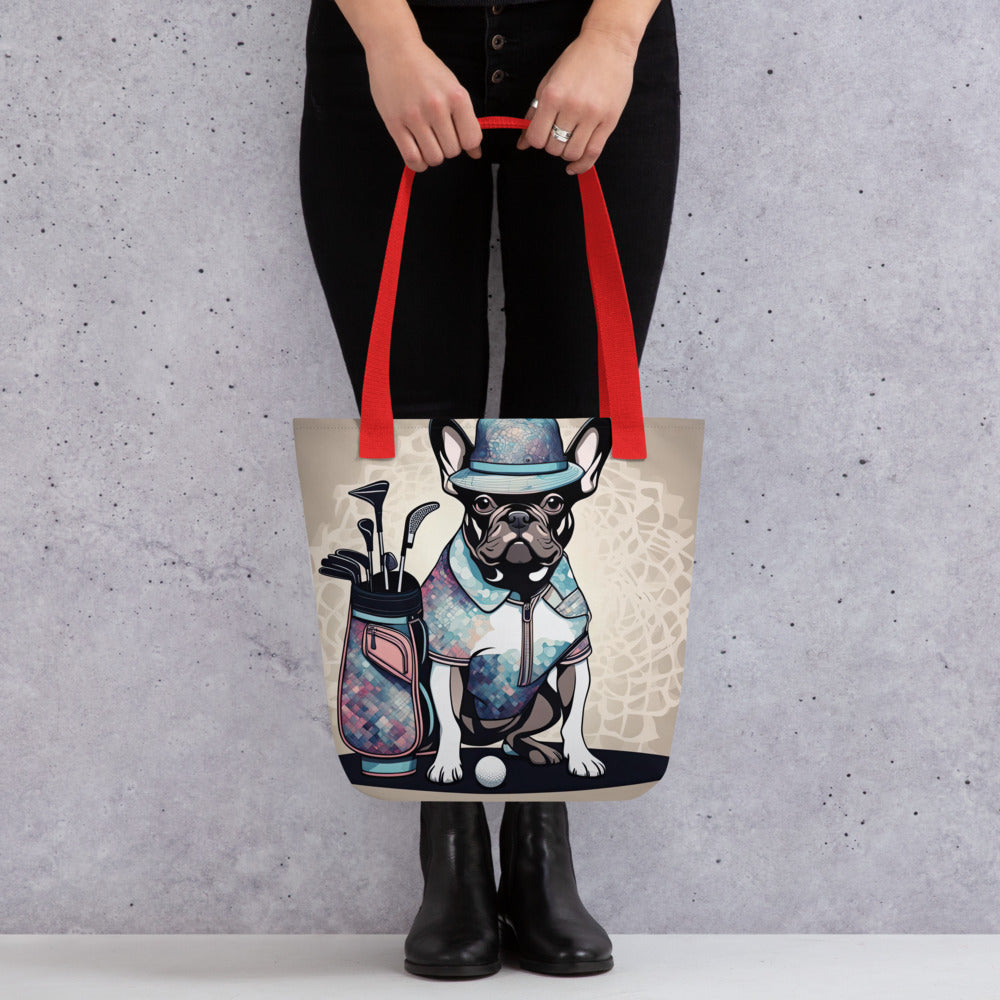 Tote bag-French Bulldog Golfer V50