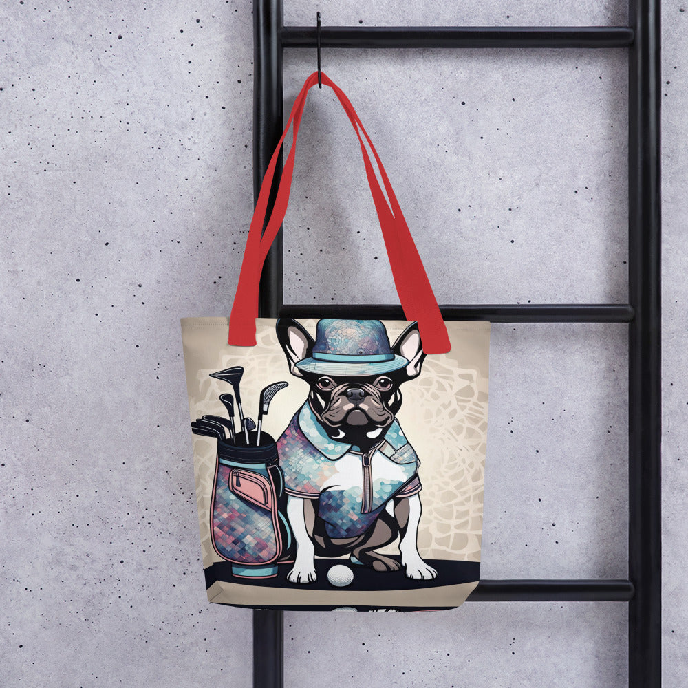 Tote bag-French Bulldog Golfer V50