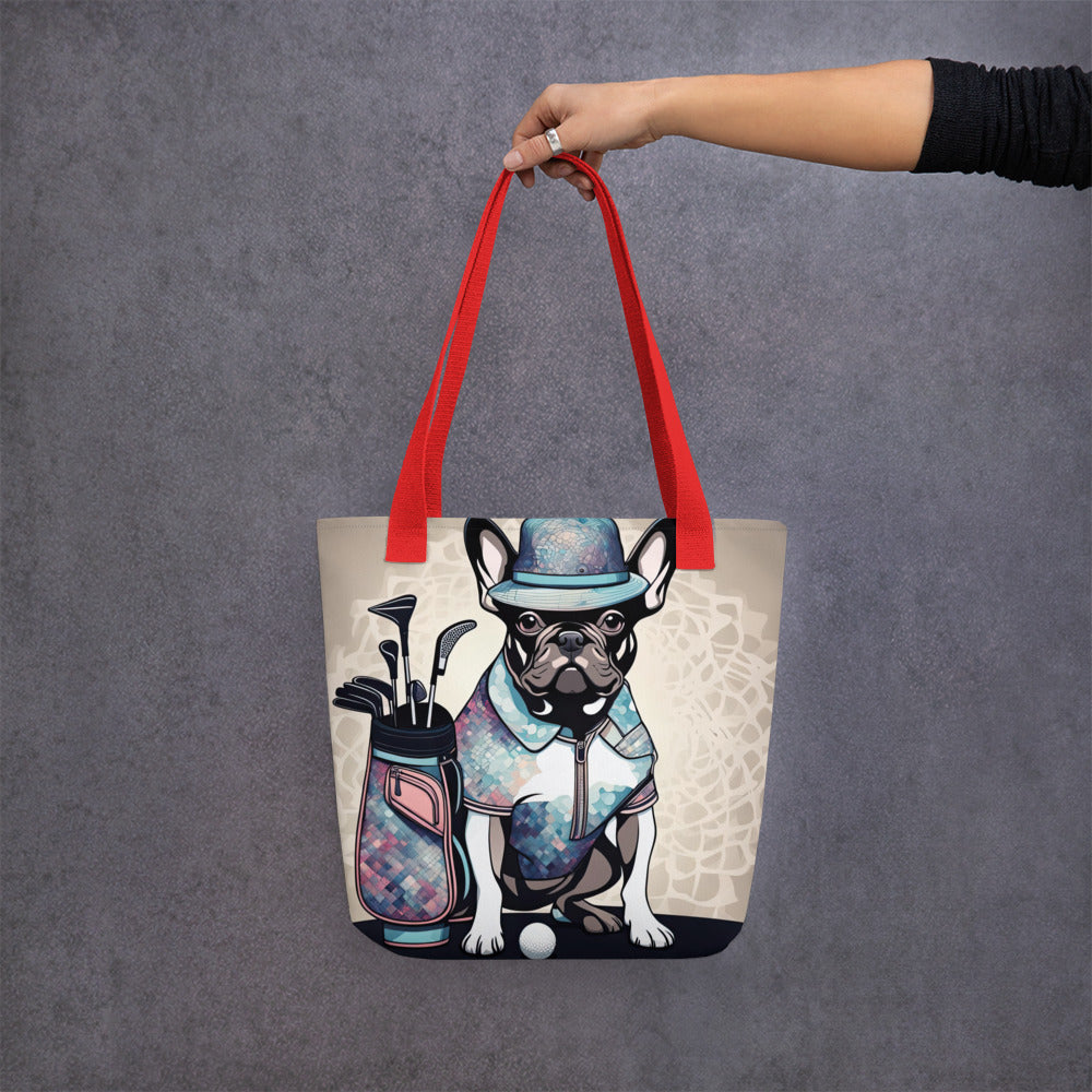 Tote bag-French Bulldog Golfer V50