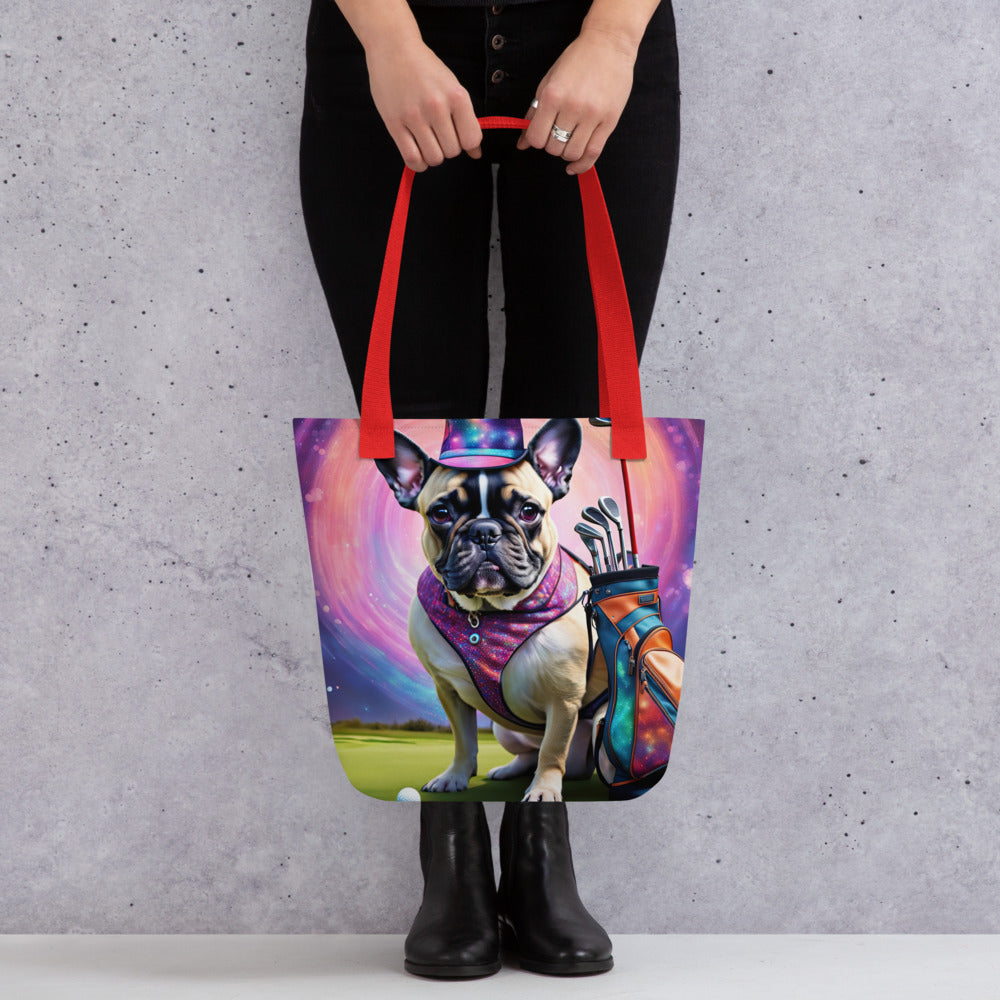 Tote bag-French Bulldog Golfer  V52