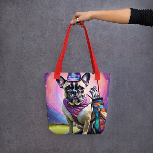 Tote bag-French Bulldog Golfer  V52