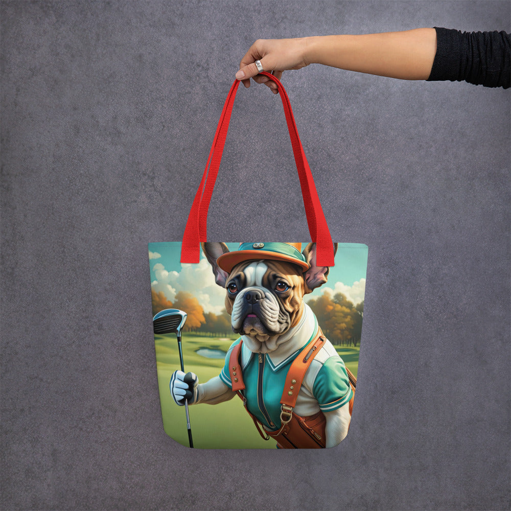 Tote bag-French Bulldog Golfer V53