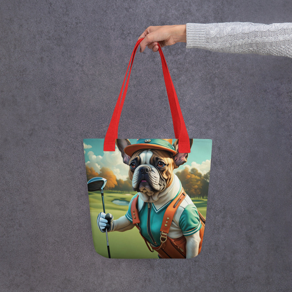 Tote bag-French Bulldog Golfer V53