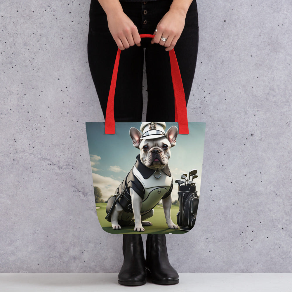 Tote bag-French Bulldog Golfer V56