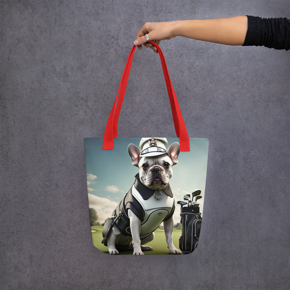 Tote bag-French Bulldog Golfer V56