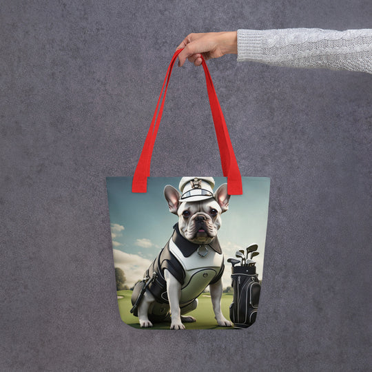 Tote bag-French Bulldog Golfer V56